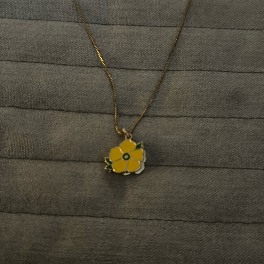 Flower message necklace